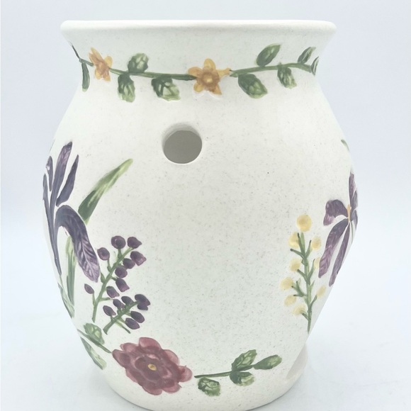 Village Candle Wildflowers Simmer Pot Wax Bar Melter Spring 5” EUC Embossed - Picture 3 of 6